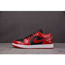 【CJ】에어 조던 1 로우 SE 페이턴트 바시티 레드 블랙 HV4089-006