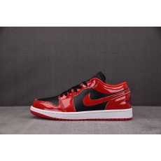 【CJ】에어 조던 1 로우 SE 페이턴트 바시티 레드 블랙 HV4089-006