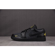 【CJ】에어 조던 1 로우 블랙 엘레펀트 프린트 IM6568-010