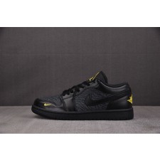 【CJ】에어 조던 1 로우 블랙 엘레펀트 프린트 IM6568-010