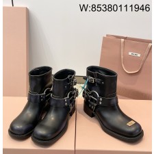 [DXJ] 미우미우 5T953D 빈티지룩 부츠 카프스킨 블랙