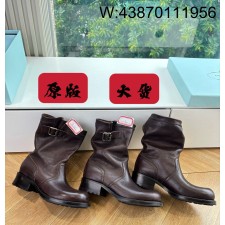 [DXJ] 프라다 2025 클래식 첼시 부츠 와인