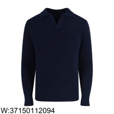 [잔디집2] 프라다 베이직 순색 니트 카라티 네이비
