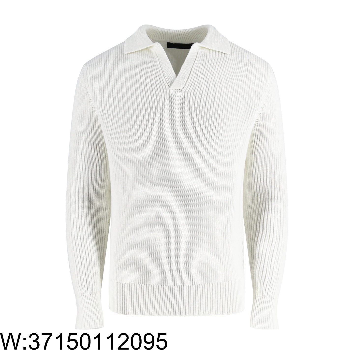 [잔디집2] 프라다 베이직 순색 니트 카라티 화이트