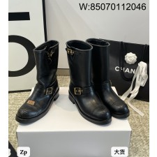 [DXJ] 샤넬 25 빈티지 CC로고 부츠 블랙 금장