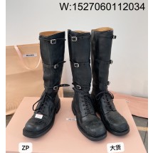 [DXJ] 미우미우 레더 부츠 블랙