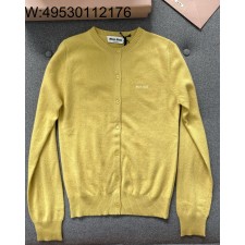 TJ공장 미우미우 캐시미어 베이직 가디건 옐로우