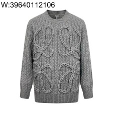 [잔디집2] 로에베 트위스트 점보 로고 스웨터 니트 그레이