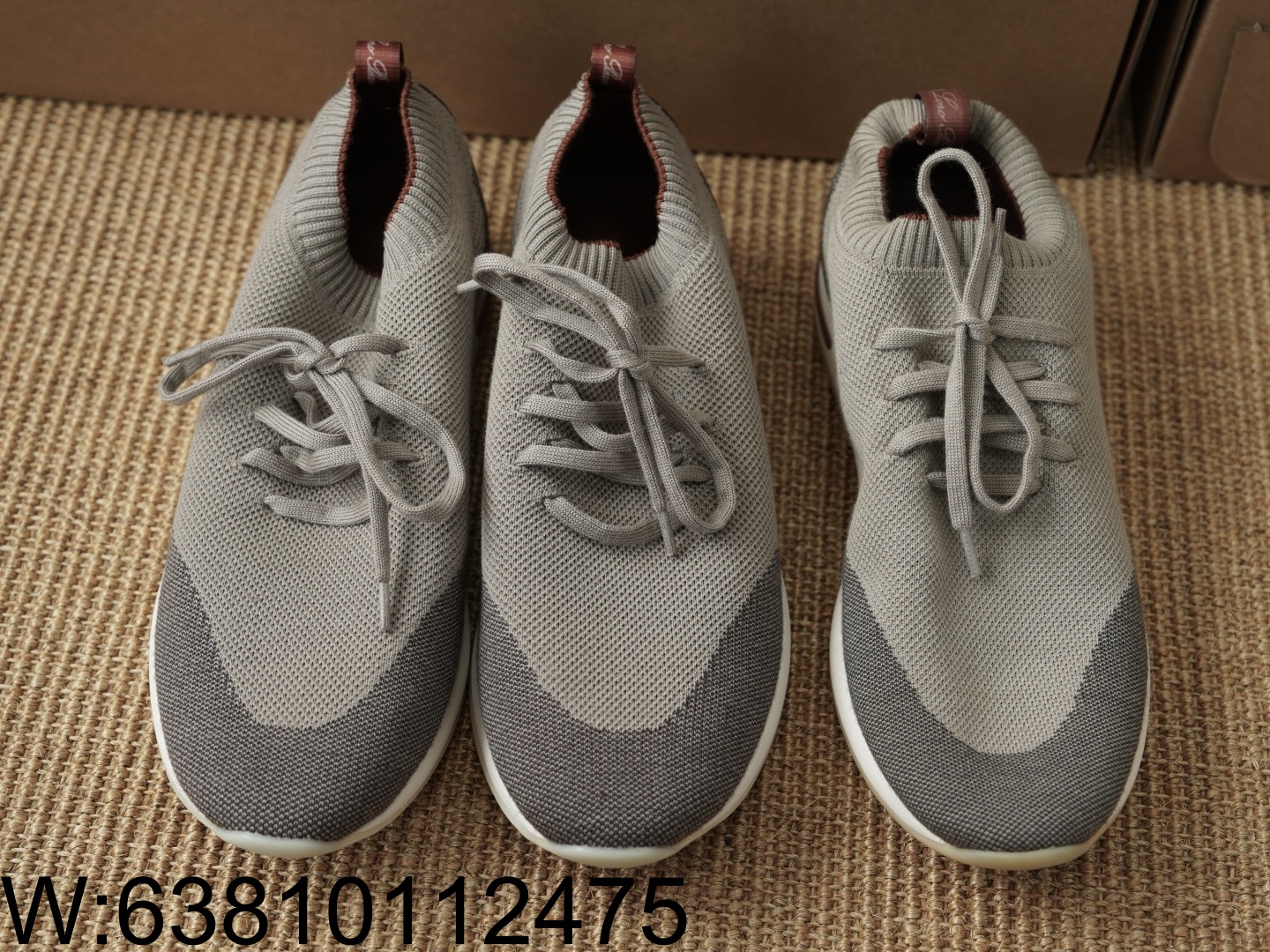 [LP공장] 로로피아나 Flexy Walk 플렉시 워크 Lady Wish 스니커즈 배색 베이지 그레이