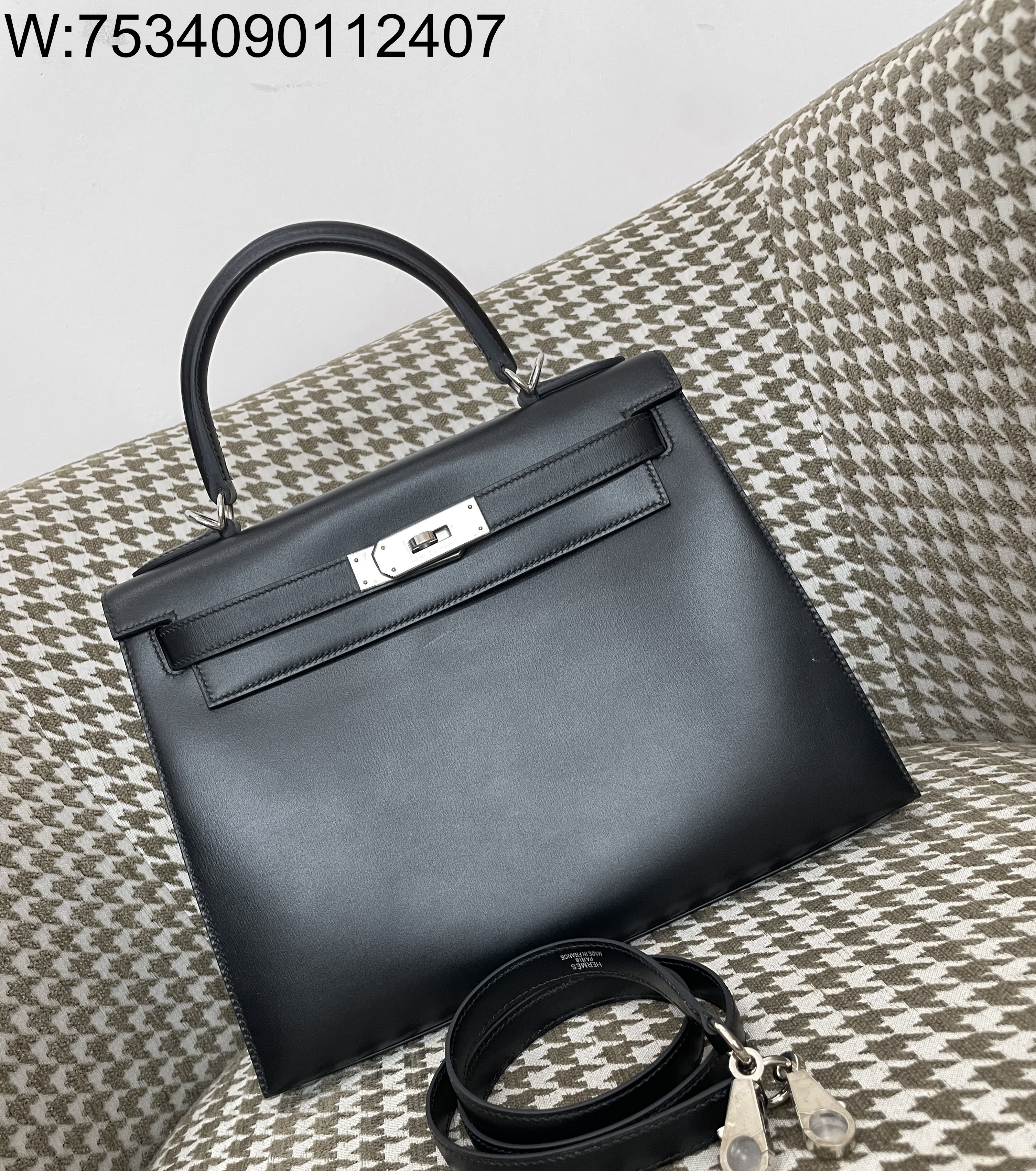 [장인의집] 에르메스 켈리 28 은장 블랙 box