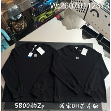 V공장 로에베 24SS 로고 자수 긴팔티 블랙