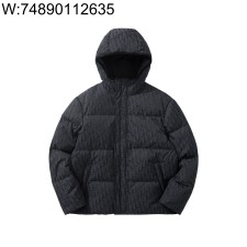 [흰] 디올 오블리크 후드 패딩 블랙