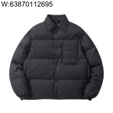 [흰] 디올 오블리크 포켓 카라 패딩 블랙