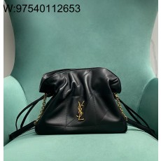 Pomegrante 생로랑 램스킨 소재 JAMIE 숄더 파우치 862712 26*18*12.5cm 블랙