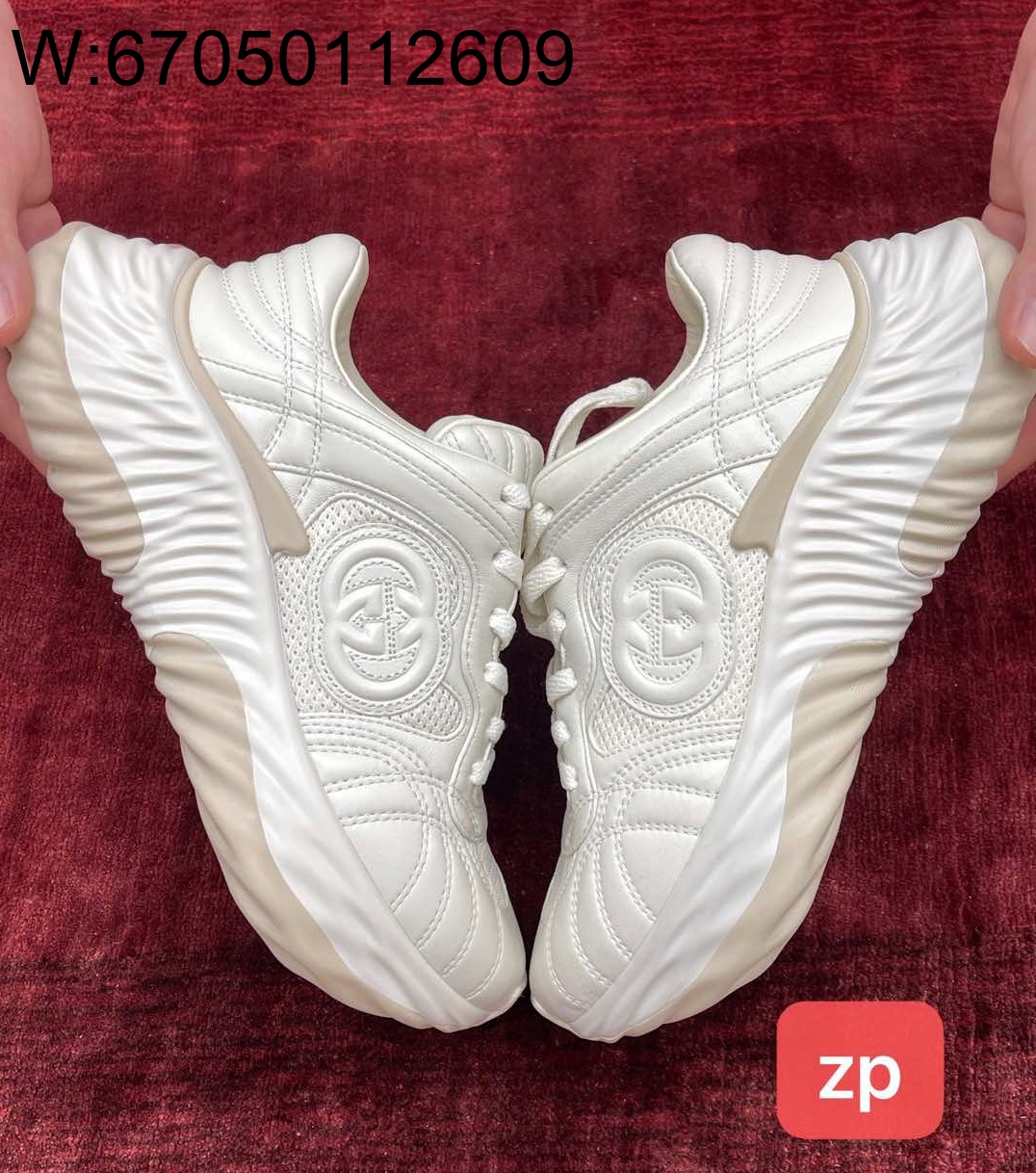 [WZ1] 구찌 리플 스니커즈 오프 화이트 커플 