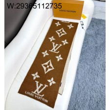 AGG 루이비통 빈티지 모노그램 캐시미어 스카프 브라운 180*32cm