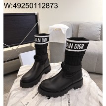 [327] 디올 D-메이저 앵클 부츠 카프스킨 앤 테크니컬 니트 블랙