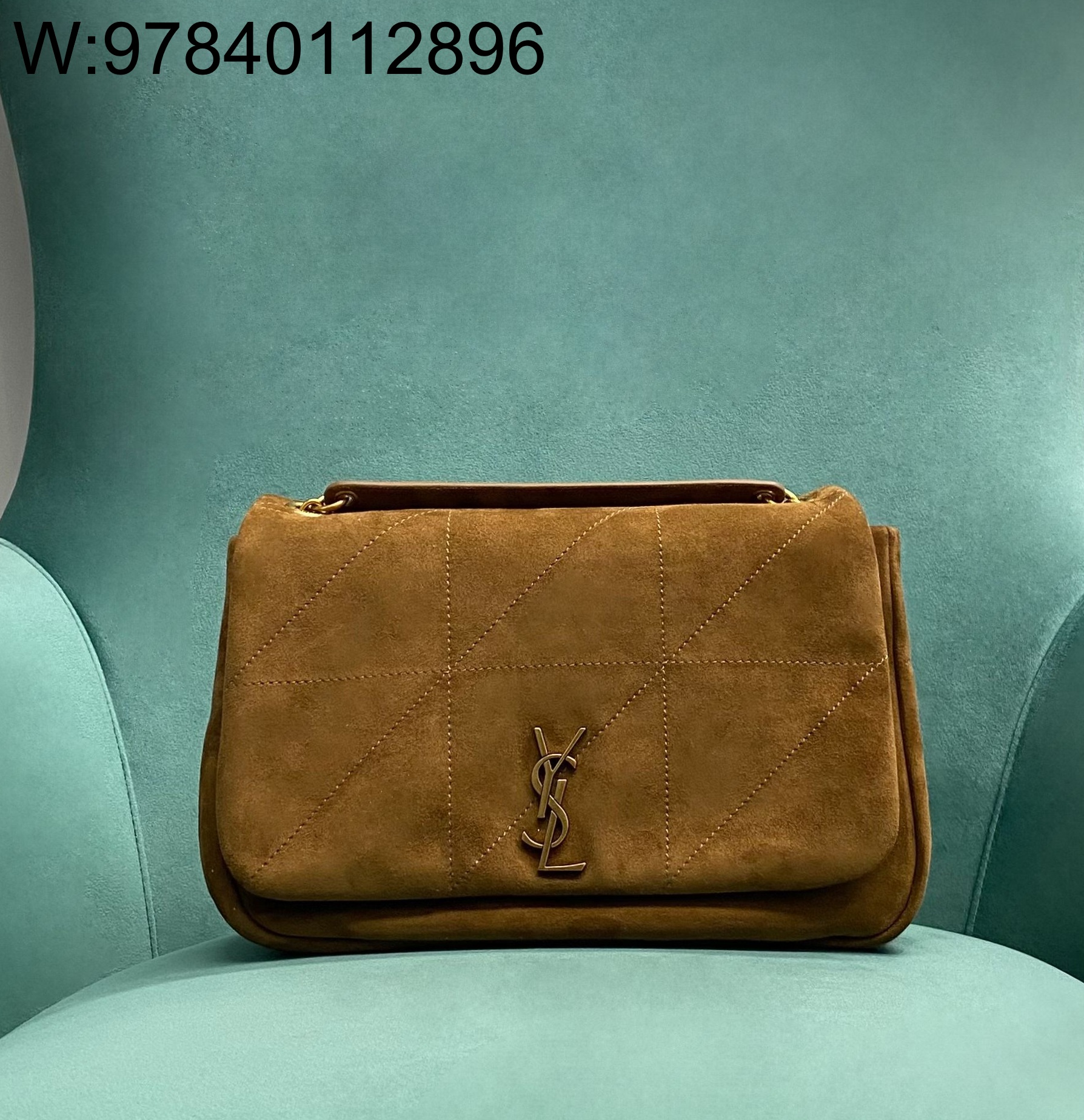 Pomegrante 생로랑 스웨이드 제이미 4.3 스몰 숄더백 브라운 763475 25*9*16cm 