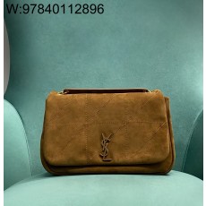 Pomegrante 생로랑 스웨이드 제이미 4.3 스몰 숄더백 브라운 763475 25*9*16cm 