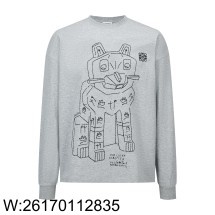 [잔디집2] 로에베 고양이 프린트 긴팔티 그레이