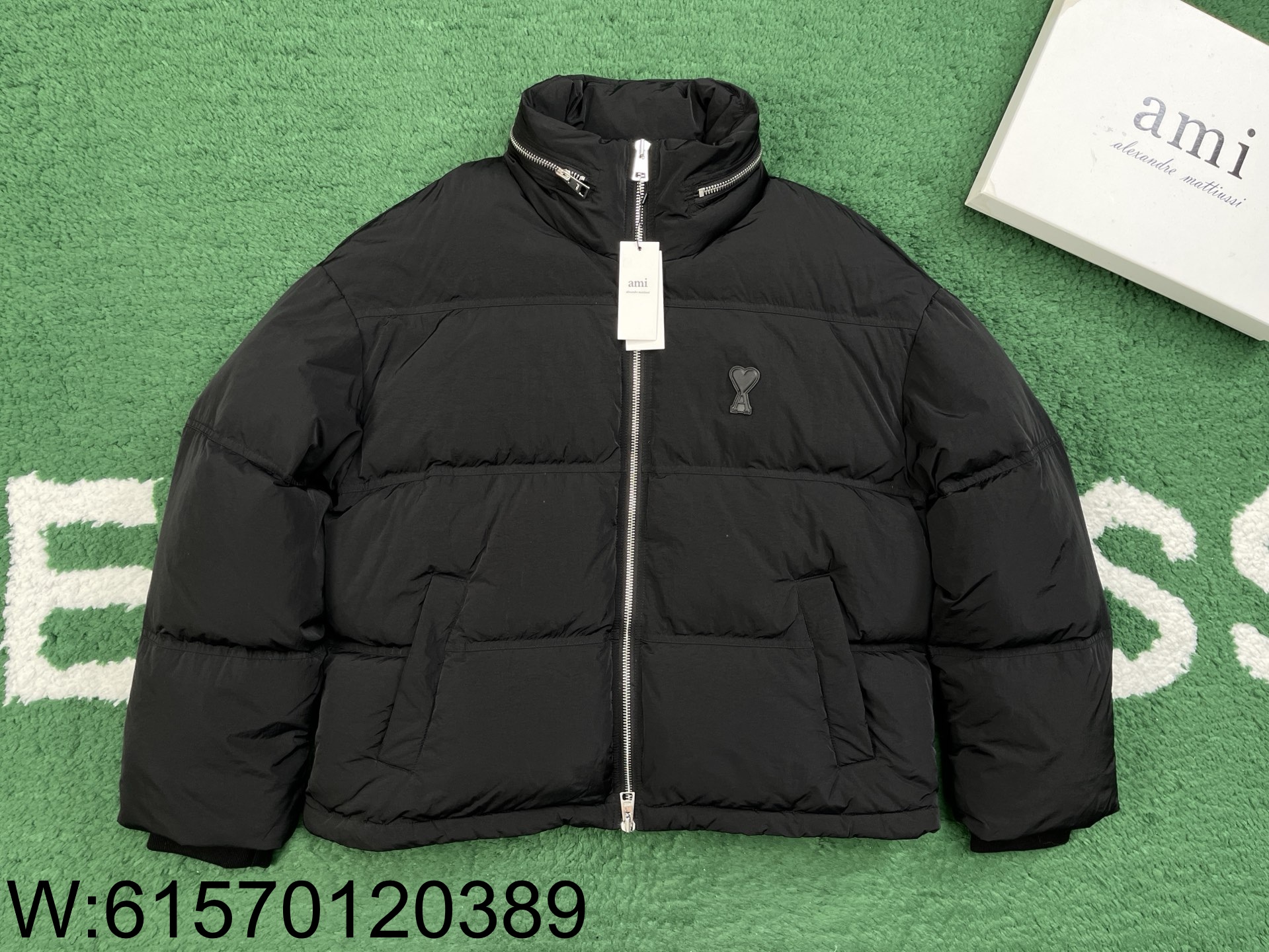 [잔디집1] 아미 DE COEUR 다운 자켓 패딩 블랙