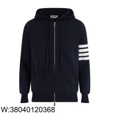 [잔디집2] 톰브라운 양털 사선 니트 후드집업 네이비