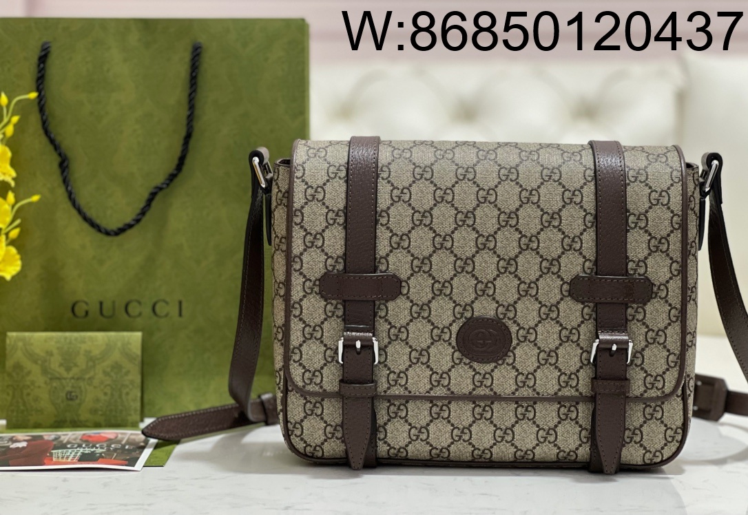 [JHL] 구찌 GG 슈프림 메신저백 베이지 에보니 658542 28*24*5cm