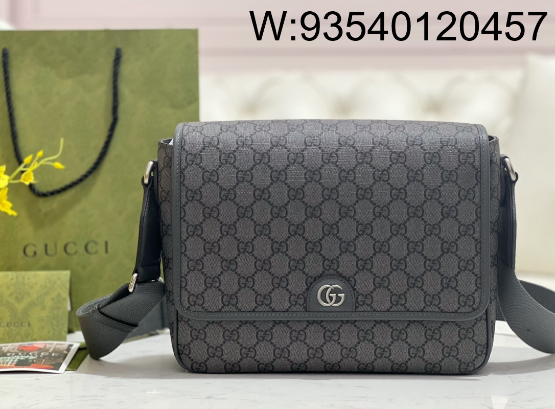 [JHL] 구찌 오피디아 미디움 메신저백 그레이 블랙 슈프림 텐더 761741 28*22*8cm