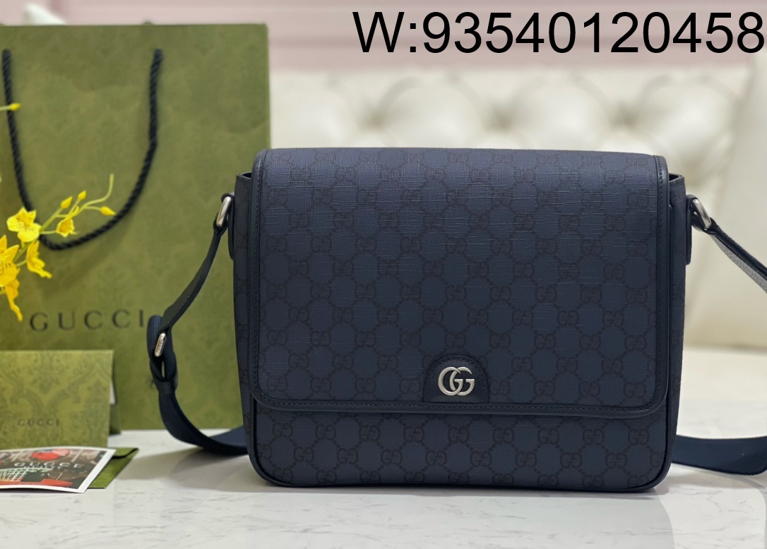 [JHL] 구찌 오피디아 미디움 메신저백 그블루 블랙 슈프림 텐더 761741 28*22*8cm