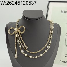 AGG 샤넬 나비매듭 이중 진주 ...