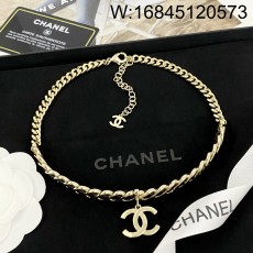 AGG 샤넬 CC로고 펜던트 레더...