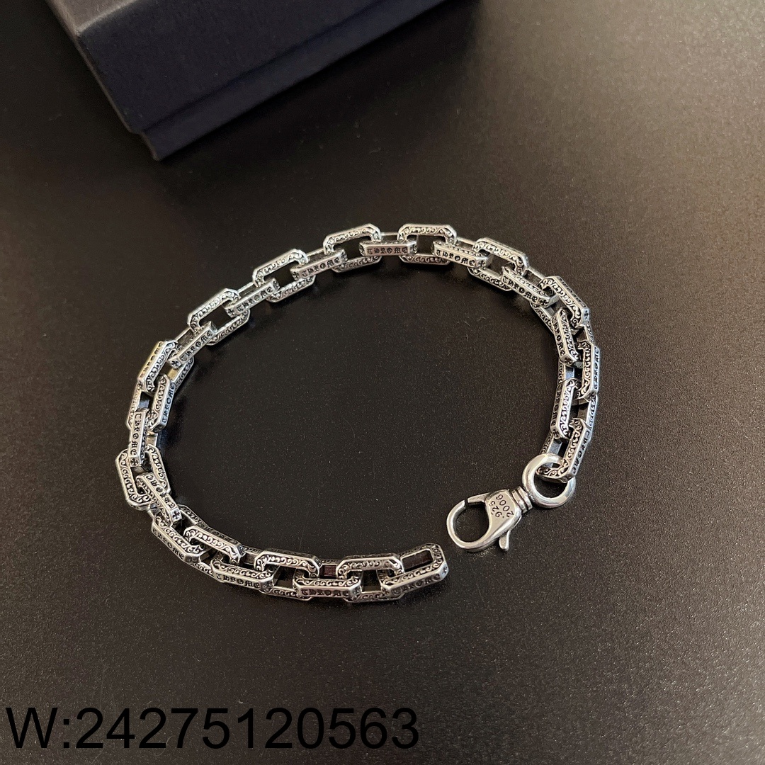 AGG 크롬하츠 각인 볼드 체인 팔찌