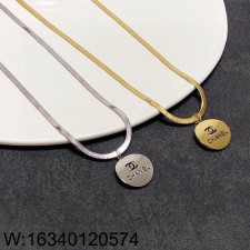 AGG 샤넬 모노그램 CC로고 동그라미 펜던트 목걸이 2컬러