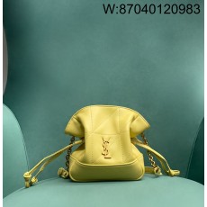 Pomegrante 생로랑  램스킨 소재 JAMIE 미니 숄더 파우치 옐로우 859174 14.5*15.5*8cm