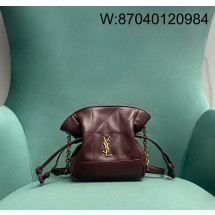 Pomegrante 생로랑  램스킨 소재 JAMIE 미니 숄더 파우치 와인 859174 14.5*15.5*8cm