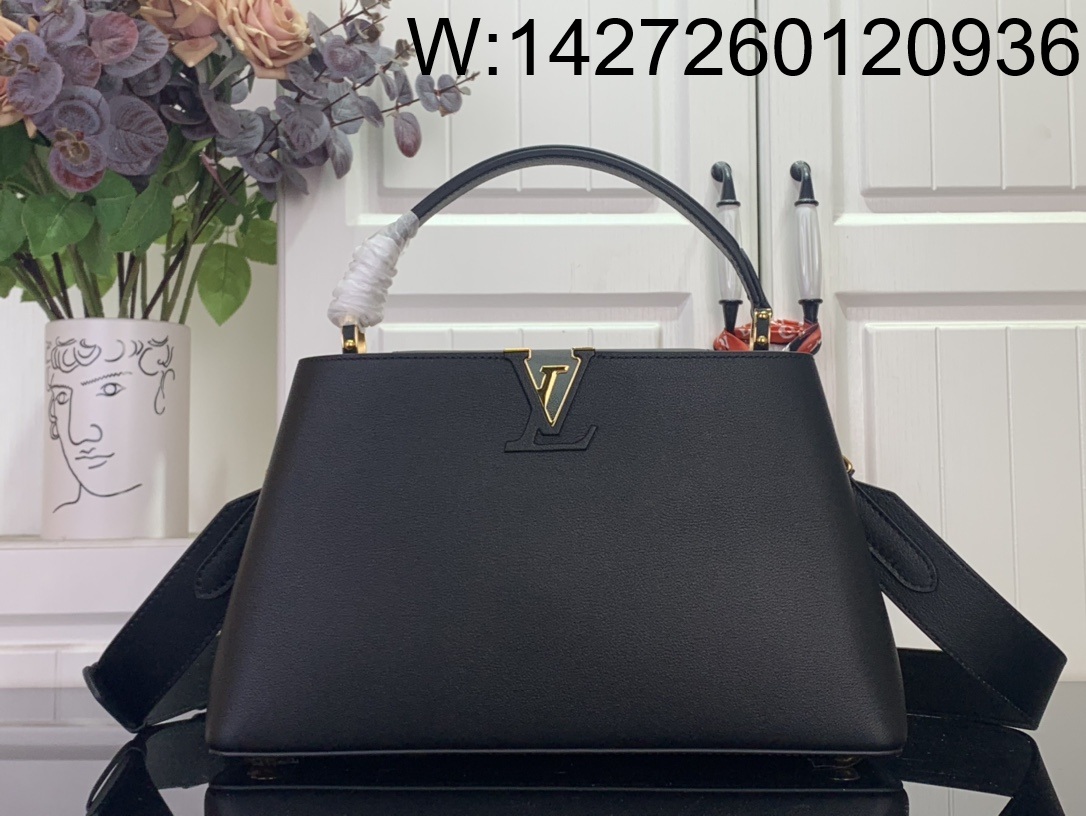 [88factory] 루이비통 카퓌신 MM 수플 M14371 33*24*12cm 블랙