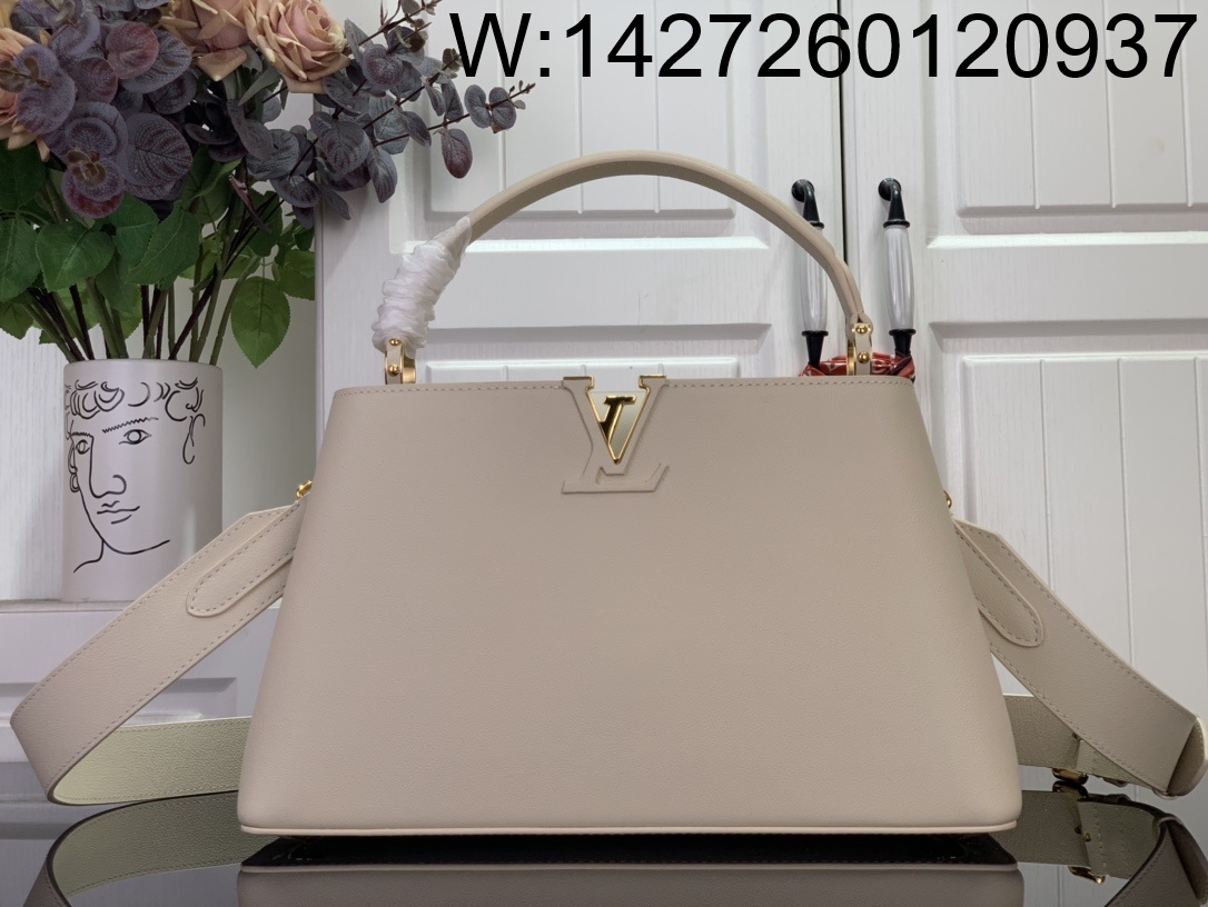 [88factory] 루이비통 카퓌신 MM 수플 M14371 33*24*12cm 베이지