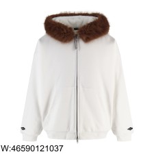 [잔디집2] 발렌시아가 털 후드 자켓 화이트