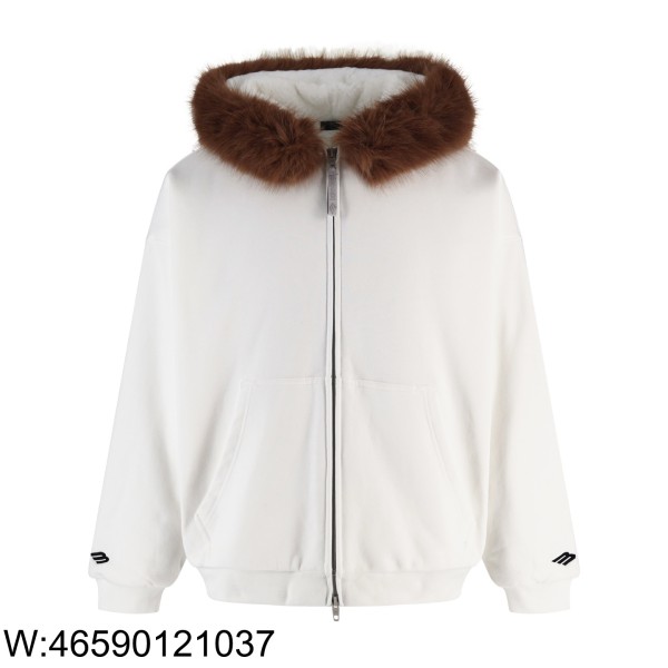 [잔디집2] 발렌시아가 털 후드 자켓 화이트