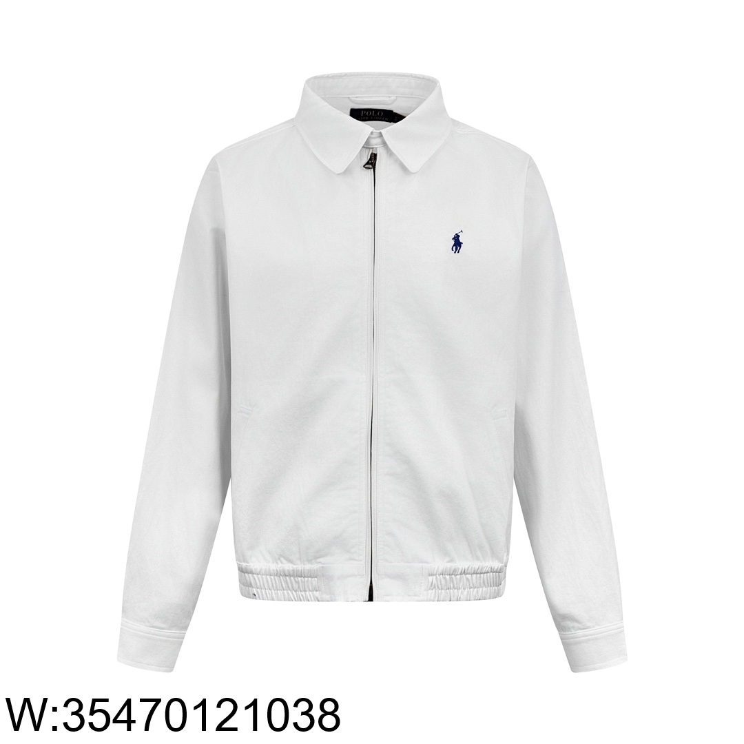 [잔디집2] 폴로 랄프로렌 로고 자수 지퍼 자켓 화이트