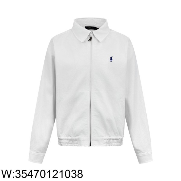 [잔디집2] 폴로 랄프로렌 로고 자수 지퍼 자켓 화이트