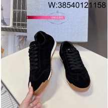 [AN3] 프라다 커플 삼각로고 스웨이드 스니커즈 블랙