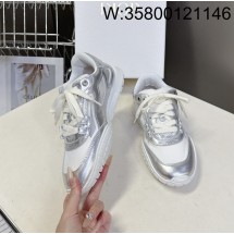 [AN3] 디올 테크 스니커즈 라미네이티드 그레인드 카프스킨 앤 트랜스패런트 메쉬 실버