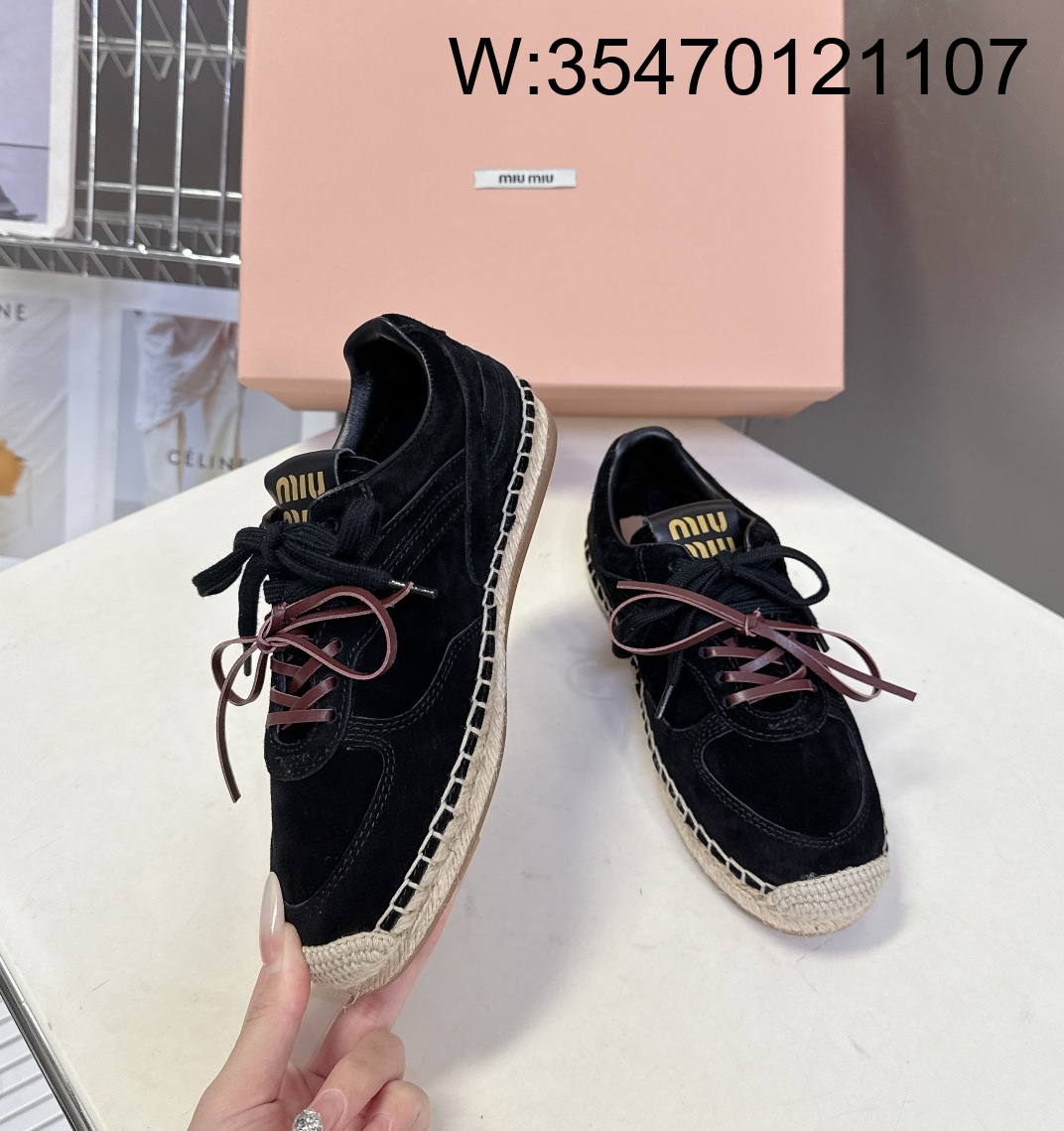 [AN3] 미우미우 캐쥬얼 스웨이드 스니커즈 블랙