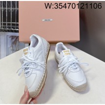 [AN3] 미우미우 캐쥬얼 패브릭 스니커즈 화이트