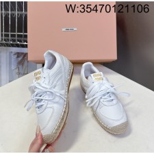 [AN3] 미우미우 캐쥬얼 패브릭 스니커즈 화이트