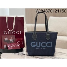 [JHL] 구찌 토티시마 스몰 리버시블 토트백 다크 블루 데님 베이지 블루 820496 22*19*18cm