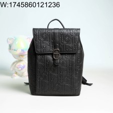 [JHL] 디올 데일리 백팩 플랩 디올 그래비티 레더 앤 그레인드 카프스킨 블랙 30.5*41.5*15.5cm