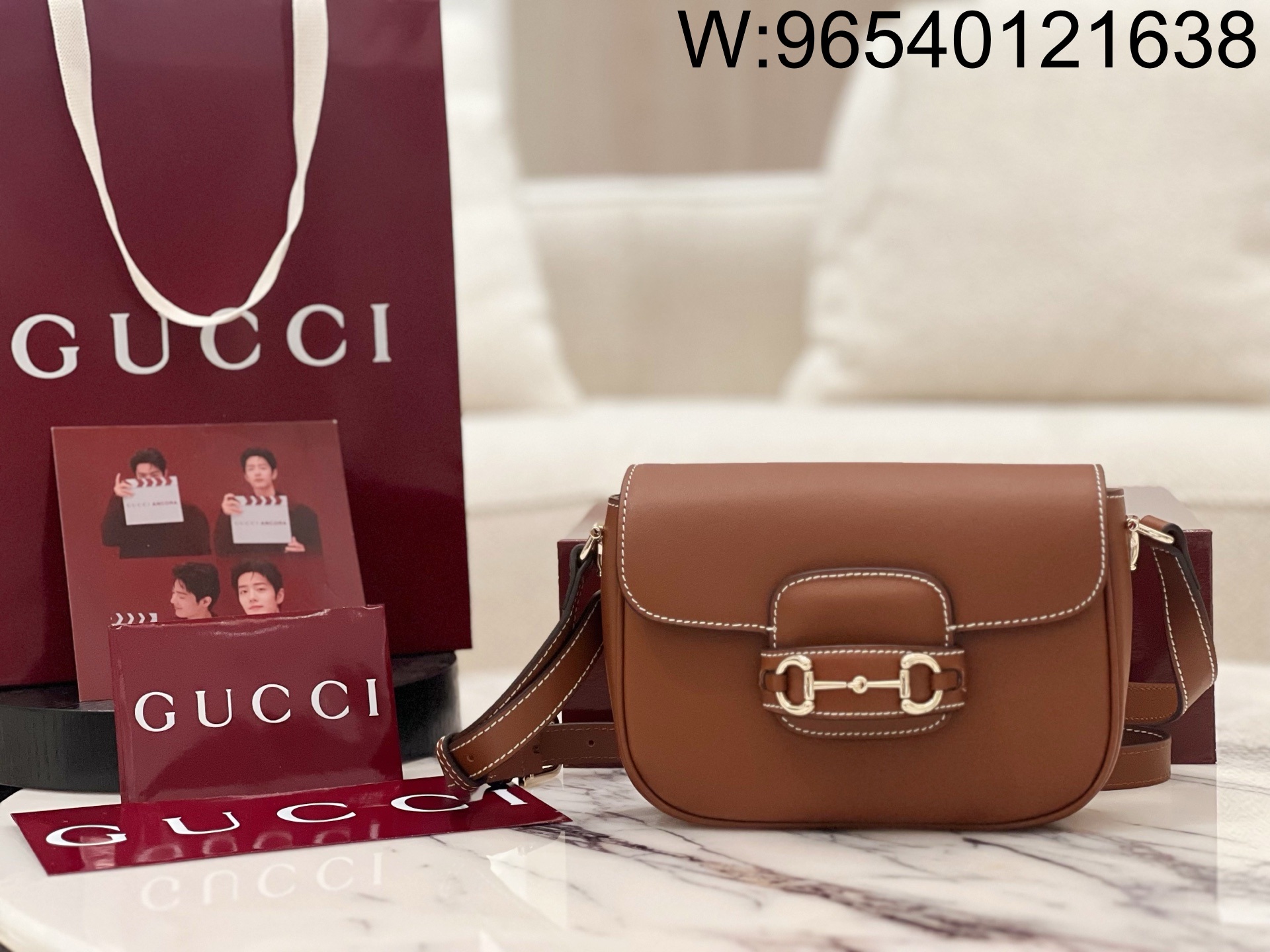 [JHL] 구구찌 홀스빗 1955 미니 숄더백 브라운 815205 20.5*14*5cm