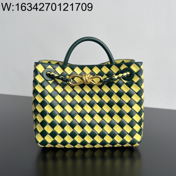 징 팩토리 보테가베네타 스몰 안디아모 배색 옐로우 그린 779152 25*20*10.5cm